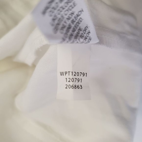 J.Jill Women's White Linen Stretch Sailor Button Wide Leg Crop Pants Size 16 NWT - Picture 15 of 15